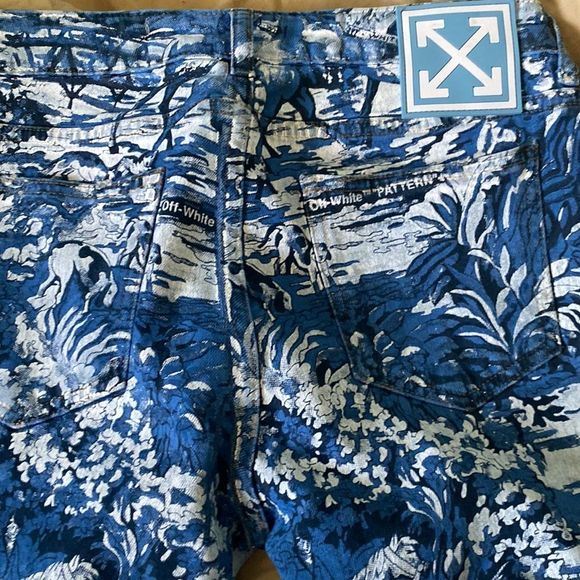 Off-White abstract-print skinny jeans - Picture 5 of 7